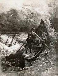 Námořník, z básně „The Rime of the Ancient Mariner“ Samuela Taylora Coleridge (1772-1834), ilustrace Gustava Dorého (1832-1883)