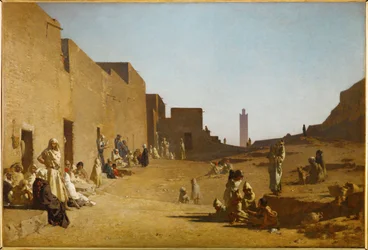 Laghouat, Sahara, Alžírsko (malba na plátně)