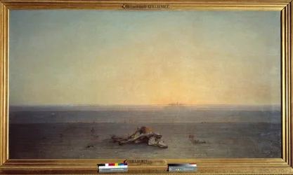Sahara znamená také poušť. Obraz Gustava Guillaumeta (1840-1887)