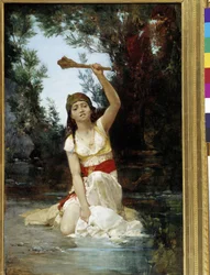 Mladá orientální levandule. Obraz Gustava Guillaumeta (1840-1887). cm 75x49 Povinná zmínka: Založení sbírky pozdravů z Provence, Marseille