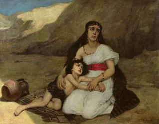 Arabská žena a její dítě, 1877