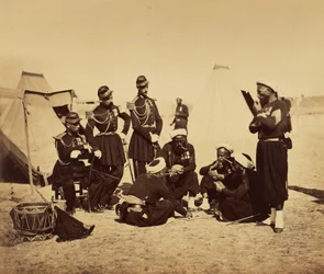 Camp de Châlons: Zouaves de la Garde v bivaku
