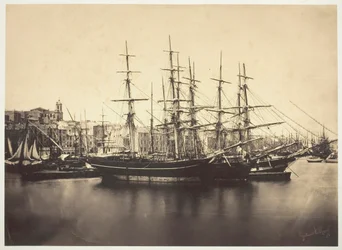 Lodě v přístavu v Sète, 1857.