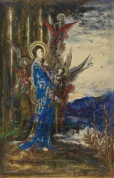 ""The proofs"" Akvarel od Gustava Moreaua (1826-1898) Soukromá sbírka