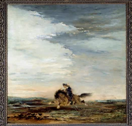 Obraz Skotského jezdce od Gustava Moreaua (1826-1898) 19. století. Paříž, Musee Gustava Moreaua