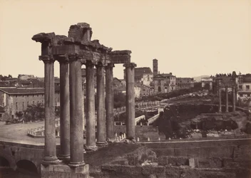 Řím, Pohled na Forum, 1858-1859 (foto)