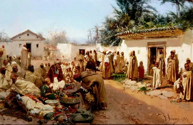 Scéna z arabské vesnice