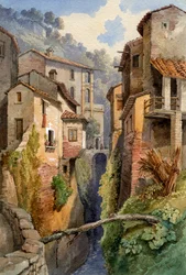 Lucca, Toskánsko, Itálie, 1850.