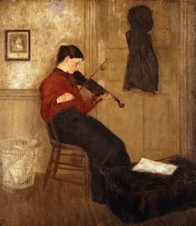 Mladá žena s houslemi, 1897-98