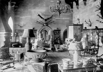 Velký sál, hrad Warwick, 1924-1926.