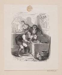 Ilustrace pro "Malý Claus a velký Claus" v H.C. Andersen, "Pohádky a příběhy", svazek 1
