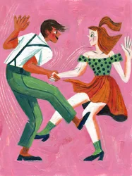 Pár tančící swing