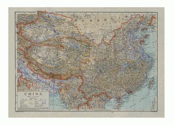 Mapa Číny, c1910