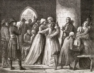 Appeal of the Condemned, 1794, z „Histoire de la Revolution Francaise“ od Louise Blanca (1811-82), vyryl Paul Jonnard († 1902) 1847-62