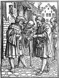 Falešná smrt Hanse Holbeina mladšího (1497-1543): právník (rytina)