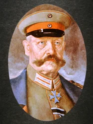 Německý polní maršál Paul von Hindenburg (barva lito)