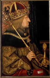 Portrét Fridricha III., císaře Svaté říše římské zvaného Peaceful, z originálu z roku 1468 (obraz)