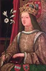 Portugalská královna Eleonora (143437-67) manželka Fredericka III. (1415-93) (kopie ztraceného originálu, 1468 (panel)