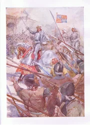 „Bůh za Harryho! Anglie a svatý Jiří!“ (Král Jindřich V.), z The Complete Works of Shakespeare, vydalo George Harrap & Co Ltd, 20. léta 20. století