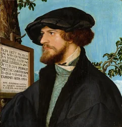 Portrét Bonifacia Amerbacha, 1519 (olej na borovém dřevě)