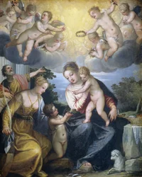 Panna s dítětem s mladým Janem Křtitelem a svatou Kateřinou