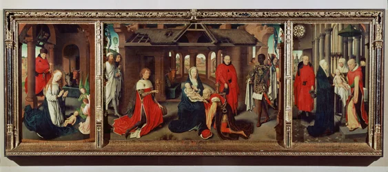 Klanění tří králů: Celý triptych