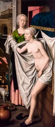 Batšeba v lázni, asi 1485 (tempera a olej na dřevě (dub))