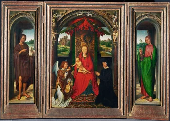 Johannesaltaerchen, malý oltář svatého Jana Křtitele a Jana Evangelisty (malba na dubovém dřevě)