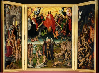 Triptych s Posledním soudem. Střední panel (triptych na panelu)