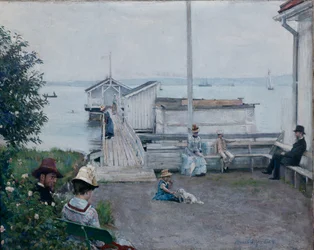 The Bath House at Asgardstrand (olej na plátně)