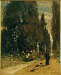 H.P.Feddersen d. J., V parku Villa d’Este (Tivoli)