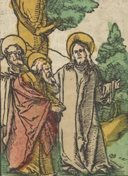 Kristus mluví k učedníkům, 5, z Das Plenarium, 1517.