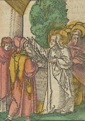 Podobenství o farizeech a výběrčích daní z Das Plenarium, 1517.