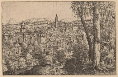 Pohled na Steyr na Enns, 1554.