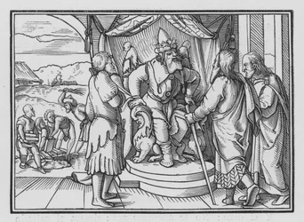 Faraon Chidet Mojžíš a Áron za jejich poselství, Exodus V, 2