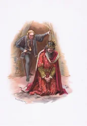 Hamlet a král, ilustrace z Hamleta