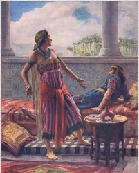 Jezábel, ilustrace z knihy „Ženy Bible“, vydané společností Religious Tract Society