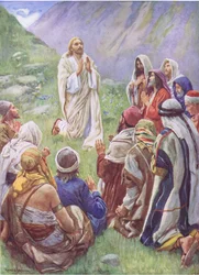 Pane, nauč nás, jak se modlit, ilustrace ze série Pictures That Teach The Crown Series, 1920