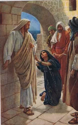 The Woman of Canaan, ilustrace z ‚Women of the Bible‘, vydané The Religious Tract Society, 1927