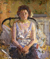 Žena na posteli, cca 1912-3