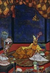 Slavík, pohádka Hanse Christiana Andersena (1805-1875), ilustrace Harry Clarke (1890-1931)