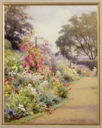 Herbaceous Border (akvarel na papíře)