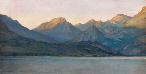 Večer, Alpes-Maritimes z Cap-Martin (olej na plátně)