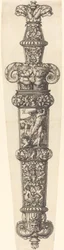 Design pro pochvu dýky s Kainem a Abelem, 1539.