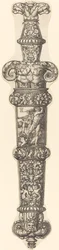 Design pro pochvu dýky s Kainem a Abelem, 1539.