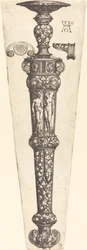 Pochva na velkou dýku s nahým párem, 1536.