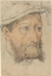 Portrét vousatého muže s baretem, c. 1540.