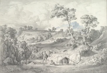 Jižní krajina s mužem a hadem, 1847.