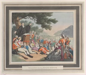 Vojáci navštěvující bohoslužbu, 1. srpna 1798.