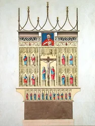 Hlavní oltář bývalé katedrály v Hamburku, 1805